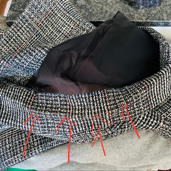 Black & White Oversized Versatile Wear Tweed Blazer Jacket - Picture 10 of 12